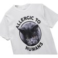 画像1: ビンテージ【00’s】【猫】黒猫【ALLERGIC TO HUMANS】【プリントTシャツ】【白】【サイズM】 (1)