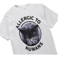 ビンテージ【00’s】【猫】黒猫【ALLERGIC TO HUMANS】【プリントTシャツ】【白】【サイズM】