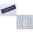 画像2: 【90’s】【ビンテージ】【USA製】【インポーテッドファブリック】【Imported Fabric】【白×水色×緑】【ギンガムチェック】【ボタンダウン】【半袖シャツ】【サイズXL】 (2)