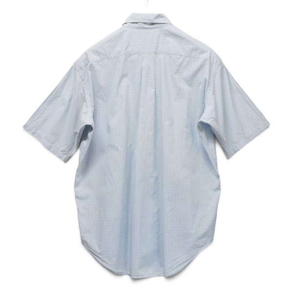 画像3: 【90’s】【ビンテージ】【USA製】【インポーテッドファブリック】【Imported Fabric】【白×水色×緑】【ギンガムチェック】【ボタンダウン】【半袖シャツ】【サイズXL】