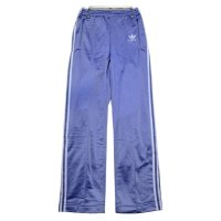 【デッドストック】【80’s】【ビンテージ】【USA製】【アディダス】【adidas】【水色×白ライン】【ジャージパンツ】【トレフォイル】【レディース古着】【サイズS】 