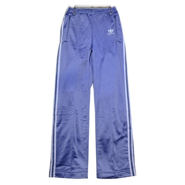 画像1: 【デッドストック】【80’s】【ビンテージ】【USA製】【アディダス】【adidas】【水色×白ライン】【ジャージパンツ】【トレフォイル】【レディース古着】【サイズS】 