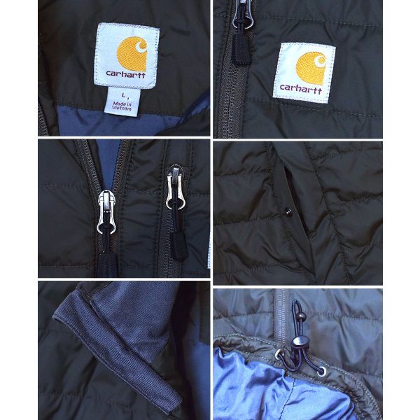 画像2: 程度良好【カーハート】【Carhartt】【チャコールグレー】【中綿入りベスト】ダウンベスト【サイズL】 