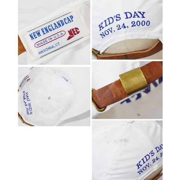 画像2: 【デッドストック】新品未使用【USA製】【NEW ENGLAND CAP】【NYSE】【企業キャップ】【白】レザーストラップ