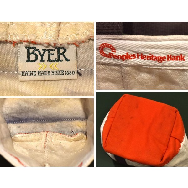 画像2: 【USA製】ビンテージ【BYER】バイヤー【People's Heritage Bank】【白×赤×紺】【ミニトートバッグ】手のひらサイズ 