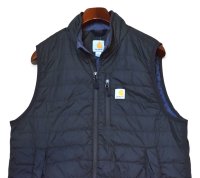 程度良好【カーハート】【Carhartt】【チャコールグレー】【中綿入りベスト】ダウンベスト【サイズL】 