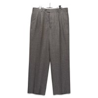 【ほぼ未使用】【バリー・ブリッケン】【BARRY BRICKEN】【グレンチェック】グレーベージュ【ウールパンツ】スラックス【2タック】【W33程度】 
