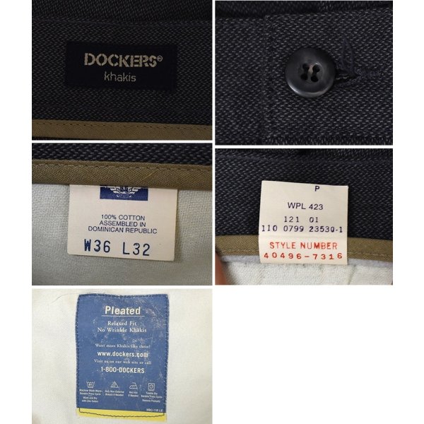 画像2: 【90’s】ビンテージ【ドッカーズ】【DOCKERS】【グレー】【2タック】【コットンパンツ】スラックス【W36】 