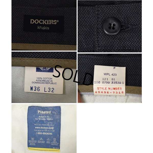 画像2: 【90’s】ビンテージ【ドッカーズ】【DOCKERS】【グレー】【2タック】【コットンパンツ】スラックス【W36】 