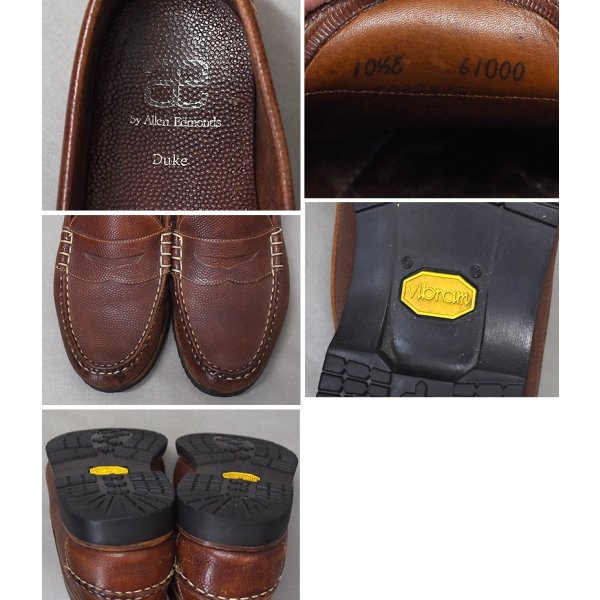 画像2: 【アレンエドモンズ】【Allen Edmonds】【Duke】【ブラウン】型押し【ペニーローファー】コインローファー【サイズ10 1/2】【Vibramソール】 