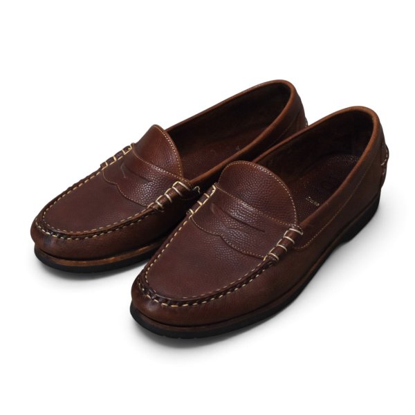 画像1: 【アレンエドモンズ】【Allen Edmonds】【Duke】【ブラウン】型押し【ペニーローファー】コインローファー【サイズ10 1/2】【Vibramソール】 