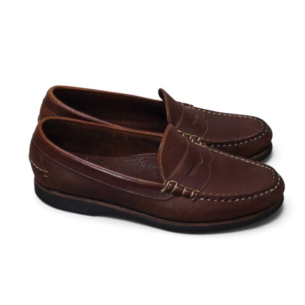 画像5: 【アレンエドモンズ】【Allen Edmonds】【Duke】【ブラウン】型押し【ペニーローファー】コインローファー【サイズ10 1/2】【Vibramソール】 