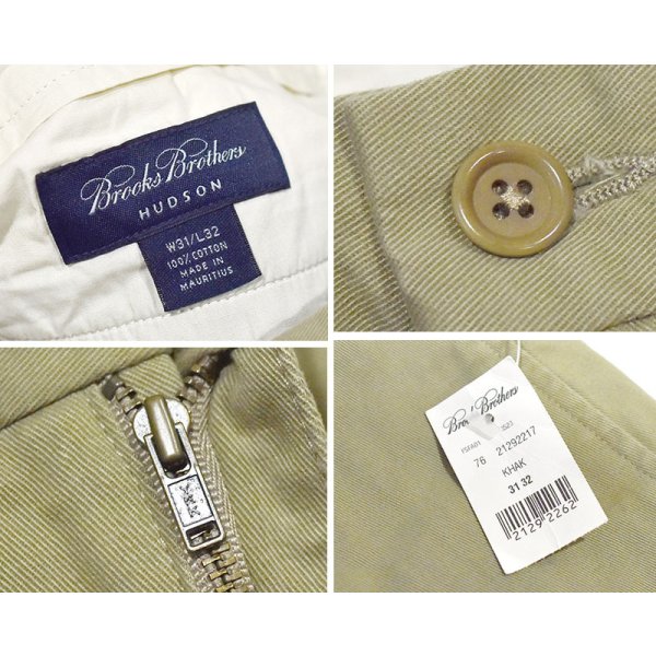 画像2: 【未使用】フラッシャー付き【ブルックスブラザーズ】【Brooks Brothers】【ベージュ】【スラックス】【W31】 