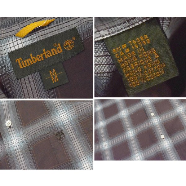 画像2: 【90’s】ビンテージ【ティンバーランド】【Timberland】【茶色×水色】【チェック】【ボタンダウンシャツ】【サイズM】