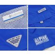 画像2: ビンテージ【コロンビア】【Columbia】【PFG】【ALPINE ADVENTURES】【青無地】【フィッシング】【半袖BDシャツ】【サイズS】 (2)