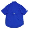 画像3: ビンテージ【コロンビア】【Columbia】【PFG】【ALPINE ADVENTURES】【青無地】【フィッシング】【半袖BDシャツ】【サイズS】 (3)