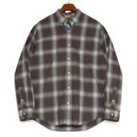 【90’s】ビンテージ【ティンバーランド】【Timberland】【茶色×水色】【チェック】【ボタンダウンシャツ】【サイズM】