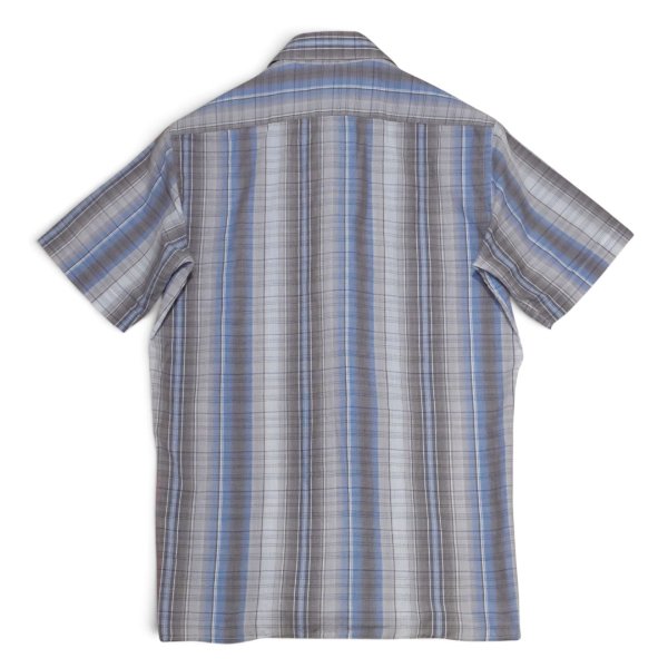 画像3: ビンテージ【ピエールカルダン】【pierre cardin】【ベージュ×青】【チェック】【半袖シャツ】【サイズS】