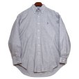 画像1: 【90’s】【ビンテージ】【ラルフローレン】【Ralph Lauren】【CLASSIC FIT】シャンブレー【ボタンダウンシャツ】【グレー】【サイズM】<br> (1)