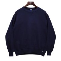 【90’s】【ビンテージ】【USA製】【ラッセル】【Russell】【無地スウェット】【前V】【紺】【サイズL】 