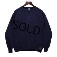 【90’s】【ビンテージ】【USA製】【ラッセル】【Russell】【無地スウェット】【前V】【紺】【サイズL】 