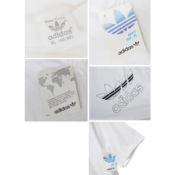 画像2: 【デッドストック】90's【USA製】【アディダス】【adidas】【トレフォイルロゴ】シングルステッチ【Tシャツ】【白】【サイズXL】