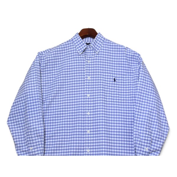画像3: 【90’s】ビンテージ【ラルフローレン】【Ralph Lauren】【BIG SHIRT】【青×白】【ギンガムチェック】【ボタンダウンシャツ】【サイズM】<br