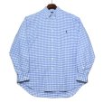 画像1: 【90’s】ビンテージ【ラルフローレン】【Ralph Lauren】【BIG SHIRT】【青×白】【ギンガムチェック】【ボタンダウンシャツ】【サイズM】<br (1)