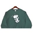 画像3: 00's~【チャンピオン】【Champion】リバースウィーブ【REVERSE WEAVE】【スヌーピー】【PEANUTS】深緑【クルーネックスウェット】【サイズXL】<br> (3)