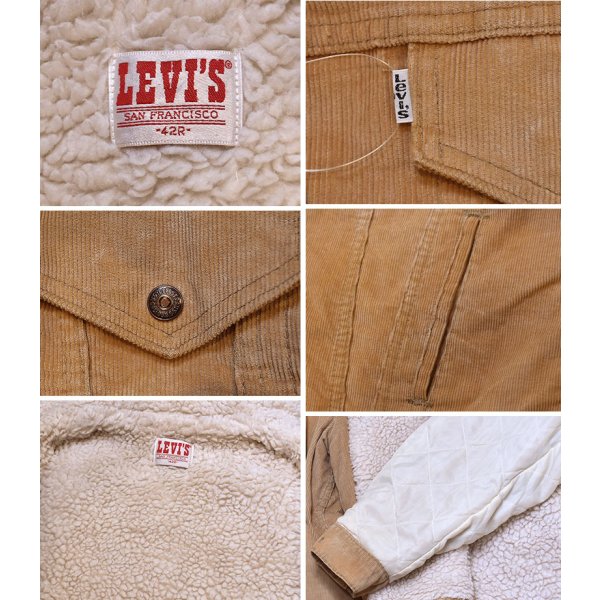 画像2: 【80’s】ビンテージ【USA製】【リーバイス】【Levi’s】【コーデュロイ】【ボアジャケット】【42R】 