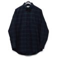 画像1: 【ほぼ未使用】90's【USA製】ビンテージ【エルエルビーン】【L.L.Bean】【ブラックウォッチ】紺×緑【フランネルシャツ】薄手ネルシャツ【サイズM TALL】<br> (1)