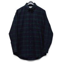 【ほぼ未使用】90's【USA製】ビンテージ【エルエルビーン】【L.L.Bean】【ブラックウォッチ】紺×緑【フランネルシャツ】薄手ネルシャツ【サイズM TALL】 