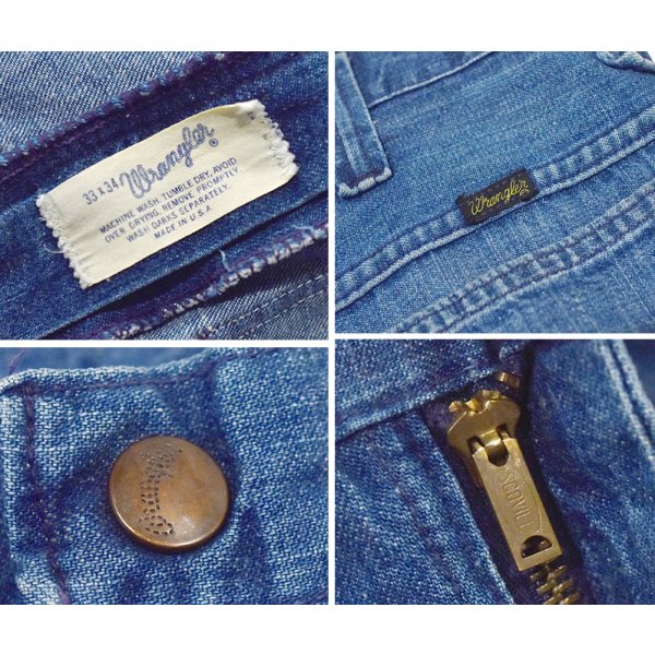 画像2: 【70’s】【ビンテージ】【USA製】【ラングラー】【Wrangler】【デニム】【ブーツカットパンツ】フレアパンツ【33×34】