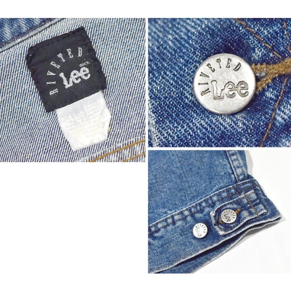 画像2: 【90’s】【ビンテージ】【USA製】【リー】【Lee】【RIVETED】【デニムジャケット】Gジャン【Lサイズ程度】