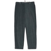 【イタリー製】ビンテージ【TRUSSINI】【太畝コーデュロイ】【2タックパンツ】【グリーン】【サイズ52】