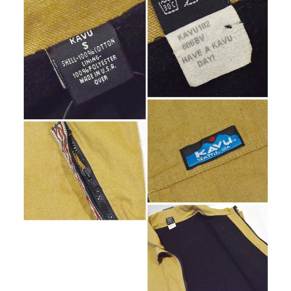 画像2: 【90’s】【ビンテージ】【USA製】【KAVU】【フルジップベスト】【ベージュ】【裏起毛】【サイズS】