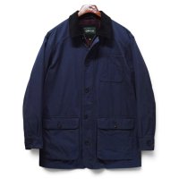 ORVIS【オービス】ビンテージ【紺ｘ襟コーデュロイ】裏地赤チェック【コットンジャケット】【サイズＭ】 