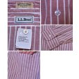 画像2: 【未使用】80’s~【USA製】ビンテージ【エルエルビーン】【L.L.Bean】【ピンク×白】【ストライプ】【ボタンダウンシャツ】【15 1/2-34】<br> (2)