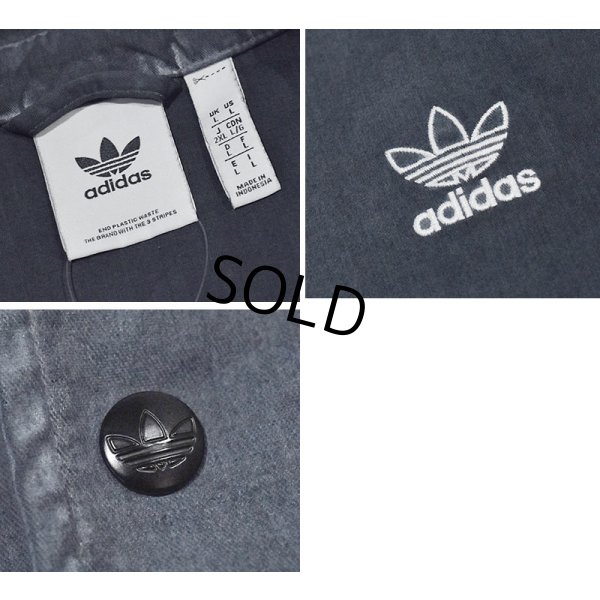 画像2: ビンテージ【アディダス】【adidas】【チャコールグレー】【コットンコーチジャケット】【トレフォイル】【サイズL】