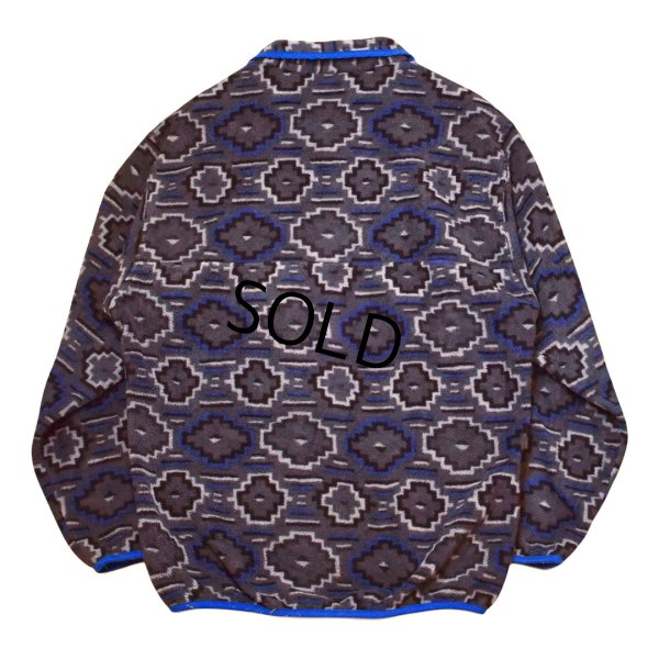 画像3: 【パタゴニア】【Patagonia】【シンチラ】【幾何学模様】グレー×ブルー【スナップT】プルオーバー【フリース】【サイズL】 