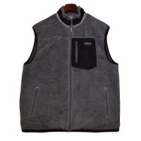 【パタゴニア】【Patagonia】【グレー×黒】【レトロX】【フリースベスト】フルジップベスト【サイズXL】 