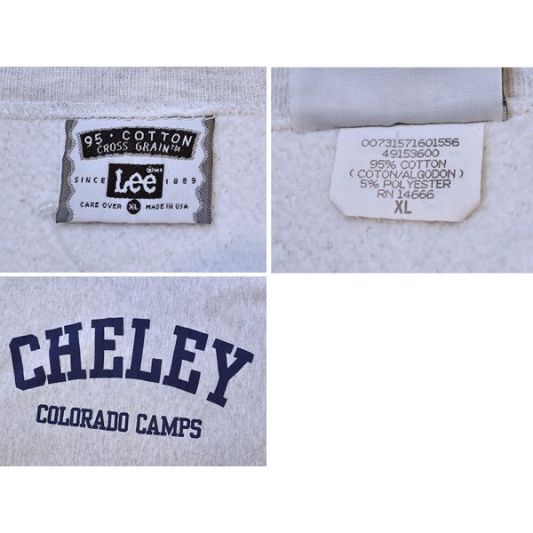 画像2: 【90’s】【ビンテージ】【USA製】【Lee】リー【CHELEY】【COLORADO CAMPS】【スウェット】リバースウィーブタイプ【サイズXL】 