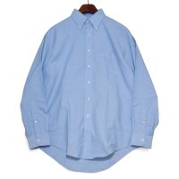 【デッドストック】【90’s】【ランズエンド】【LANDS' END】【水色】【ボタンダウンシャツ】【15-1/2×34】