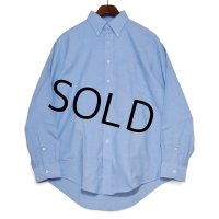 【デッドストック】【90’s】【ランズエンド】【LANDS' END】【水色】【ボタンダウンシャツ】【15-1/2×34】