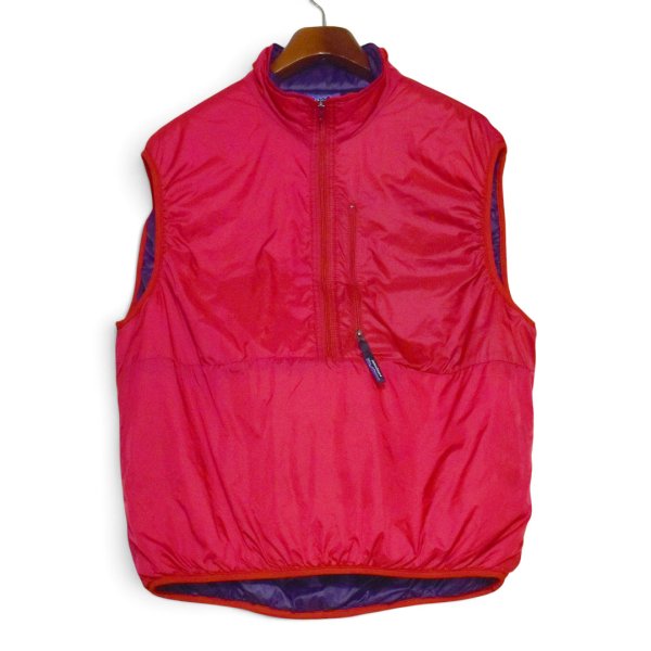 画像1: 【90’s】【ビンテージ】【USA製】【パタゴニア】【Patagonia】【パフボールベスト】プルオーバー【赤×紫】【サイズM】 