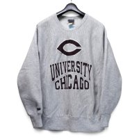 【90’s】【USA製】ビンテージ【JANSPORT】ジャンスポーツ【UNIVERSITY OF CHICAGO】【カレッジスウェット】リバースウィーブタイプ【アップリケ】【グレー】【サイズXL】 