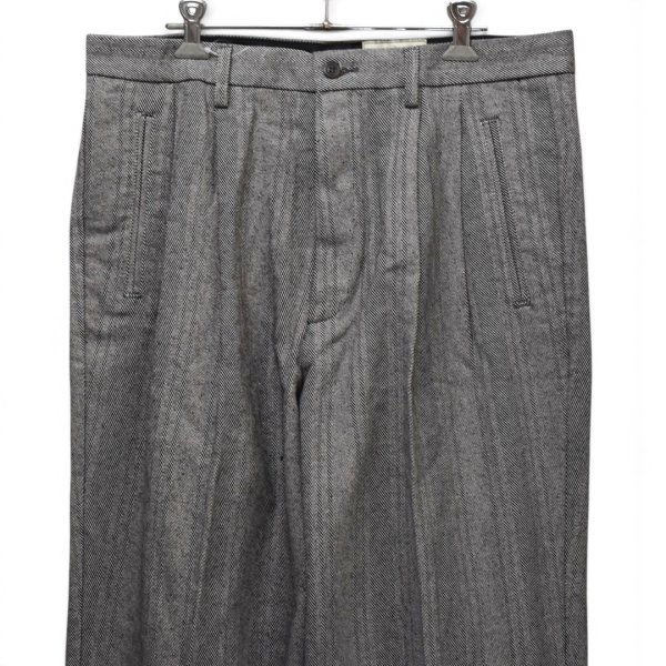 画像3: 【90’s】ビンテージ【エディーバウアー】【Eddie Bauer】【ヘリンボーン柄】【2タックパンツ】スラックス【黒×白】【36×32】 