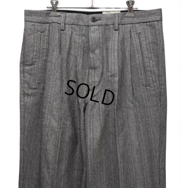 画像3: デッドストック【90’s】ビンテージ【エディーバウアー】【Eddie Bauer】【ヘリンボーン柄】【2タックパンツ】スラックス【黒×白】【36×32】 