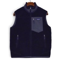 ビンテージ【パタゴニア】【Patagonia】【クラシックレトロX】【フリースベスト】【黒×グレー】【サイズM】
