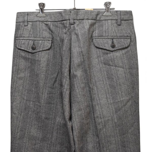 画像4: 【90’s】ビンテージ【エディーバウアー】【Eddie Bauer】【ヘリンボーン柄】【2タックパンツ】スラックス【黒×白】【36×32】 